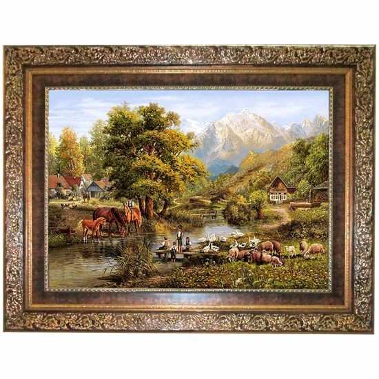 تصویر 3 از تابلو فرش سه بعدی برجسته دختر و ببر مناسب برای سالن پذیرایی و اتاق خواب